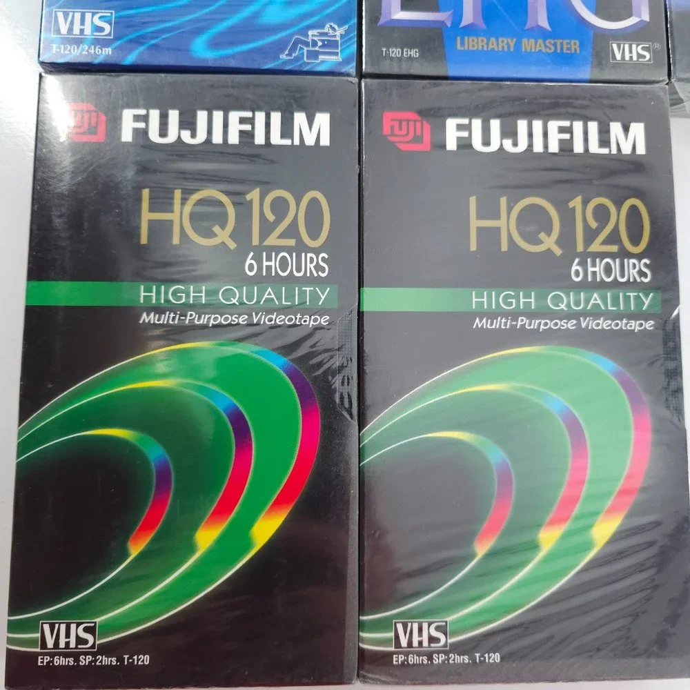 5 VHS Tapes Blank Maxell JVC TDK Fujifilm T-120 Video Tape - NEW